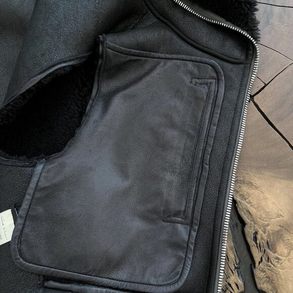 Rick Owens - EU46 GRAIL Lamb Shearling Rare Runway Gimp Vest FW22 Strobe - Picture 10 of 16
